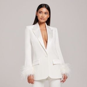 NADINE MERABI Margo White Blazer